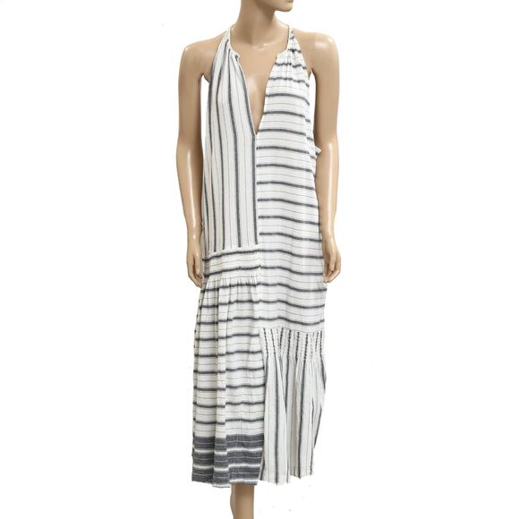 Free people Free-est Wowza Midi Dress Mixed Striped Printed Cotton S New 283606 - Picture 4 of 8